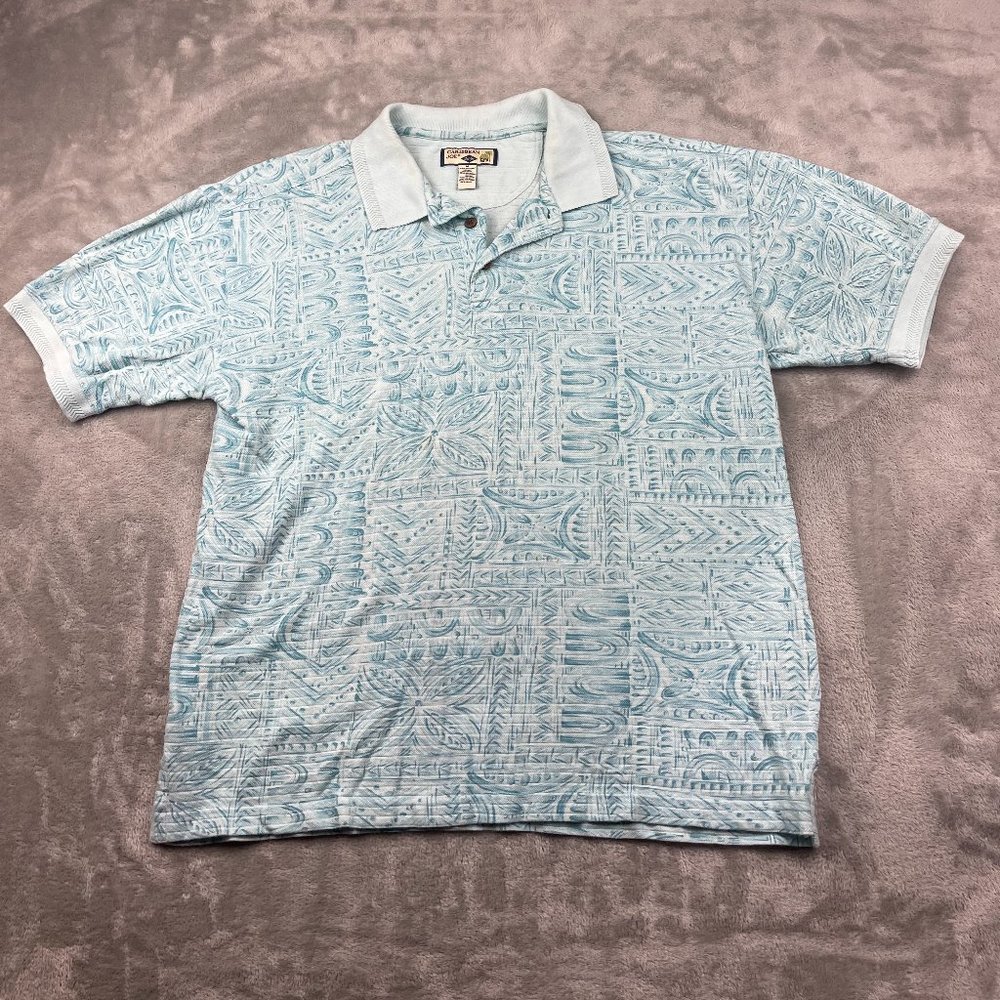 Caribbean Joe Short Sleeve Polo Shirt Men's Size Medium